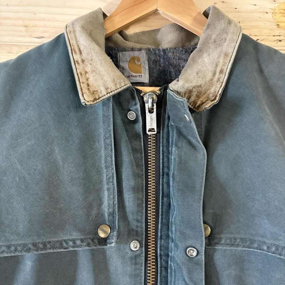 Vintage Carhartt Chore Work Jacket Coverall Full Zip Blanket Liner Large 2XL - Picture 6 of 16
